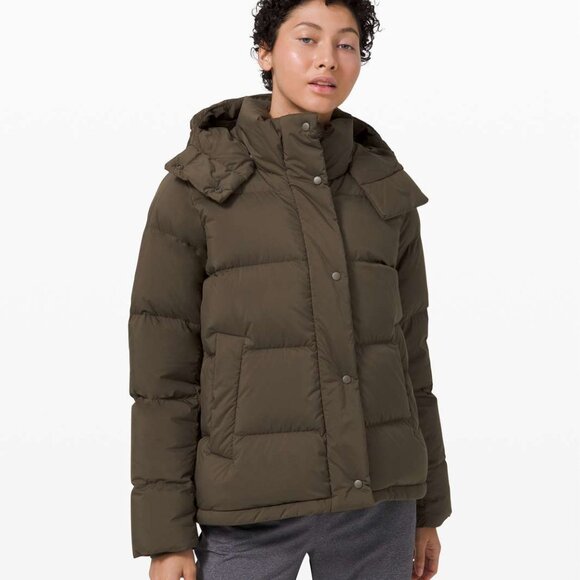 Lululemon Wunder Puff Jacket Dark Olive Sz 8 - Picture 2 of 8